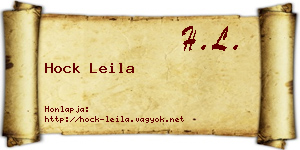 Hock Leila névjegykártya